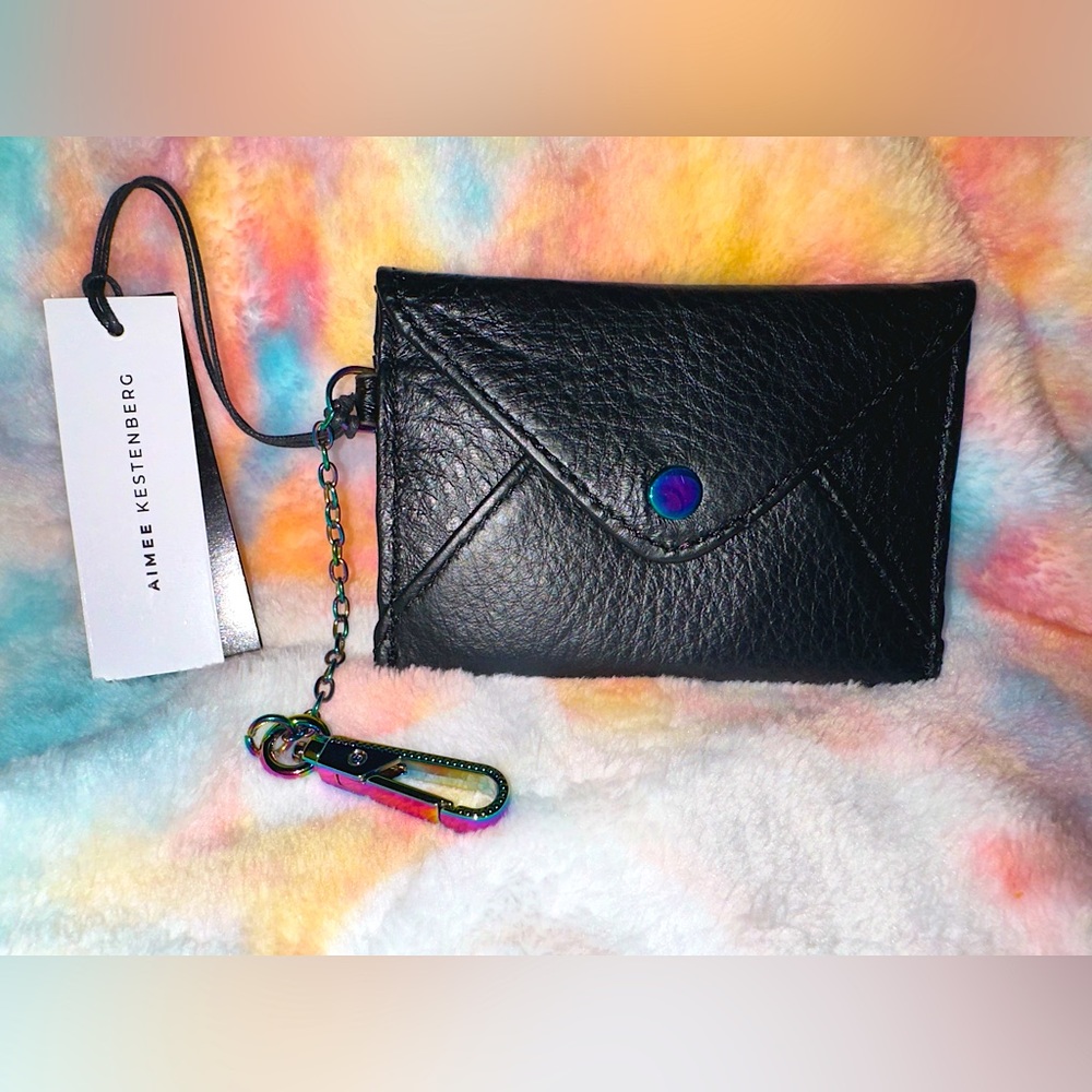 Aimee Kestenberg Oil Slick Card Holder w/Keychain/FOB